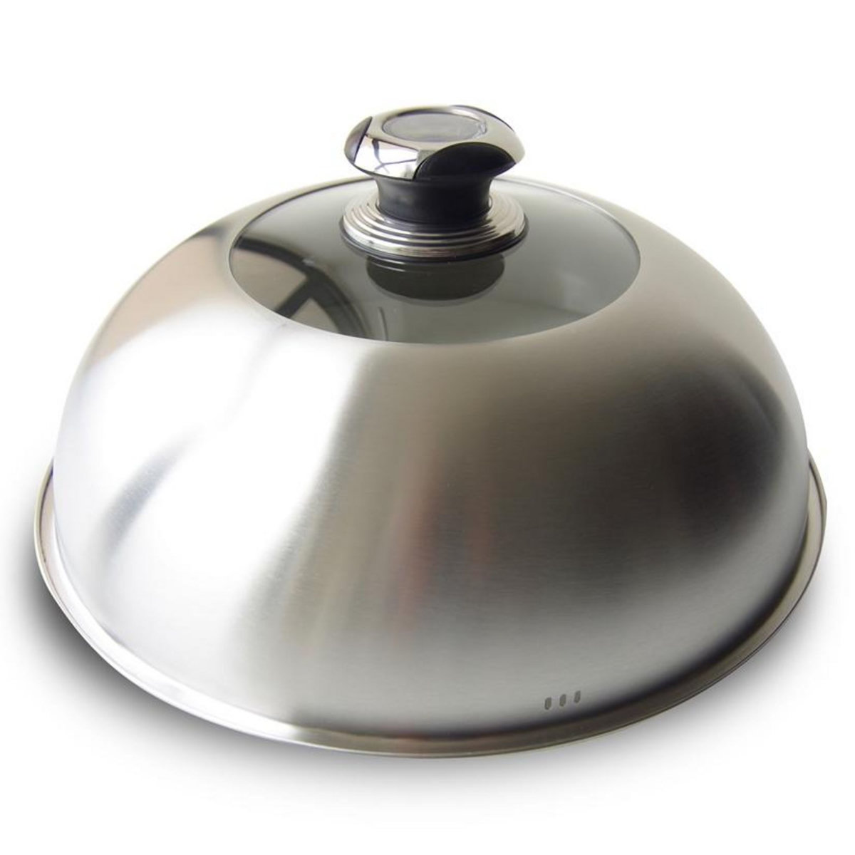 Le marquier Cloche de cuisson vitrée en inox - à poignée avec thermomètre intégré - Ø 31,5 cm