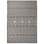 Voir la diapositive 1 : VIDAXL Tapis a tissage plat d'exterieur 140x200 cm Rayures noires