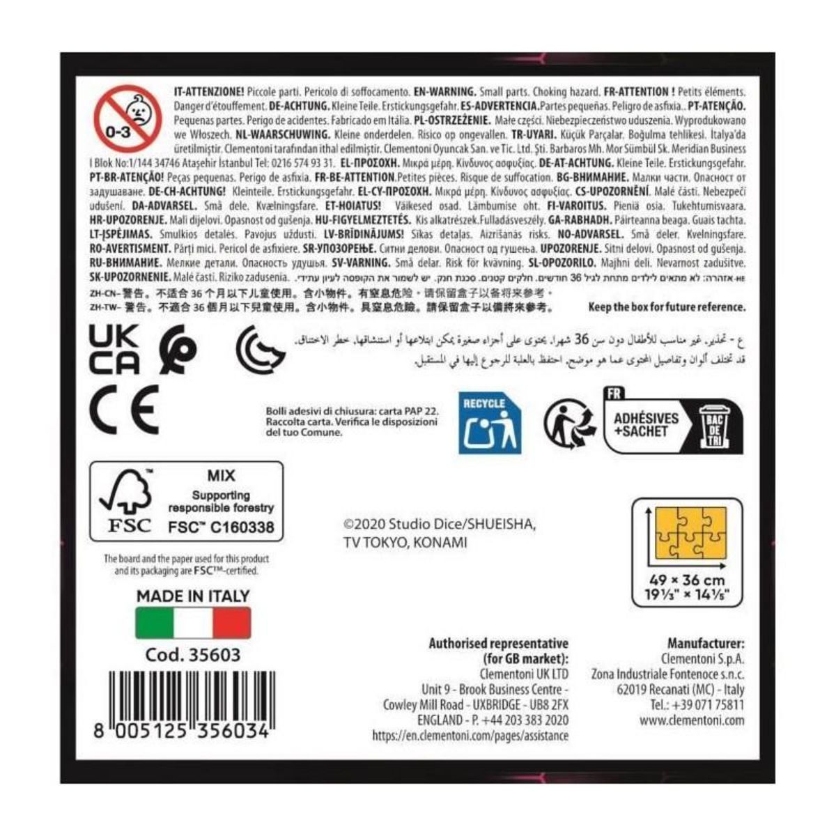 CLEMENTONI Puzzle Cube 500 pièces Clementoni Yu-Gi-Oh!