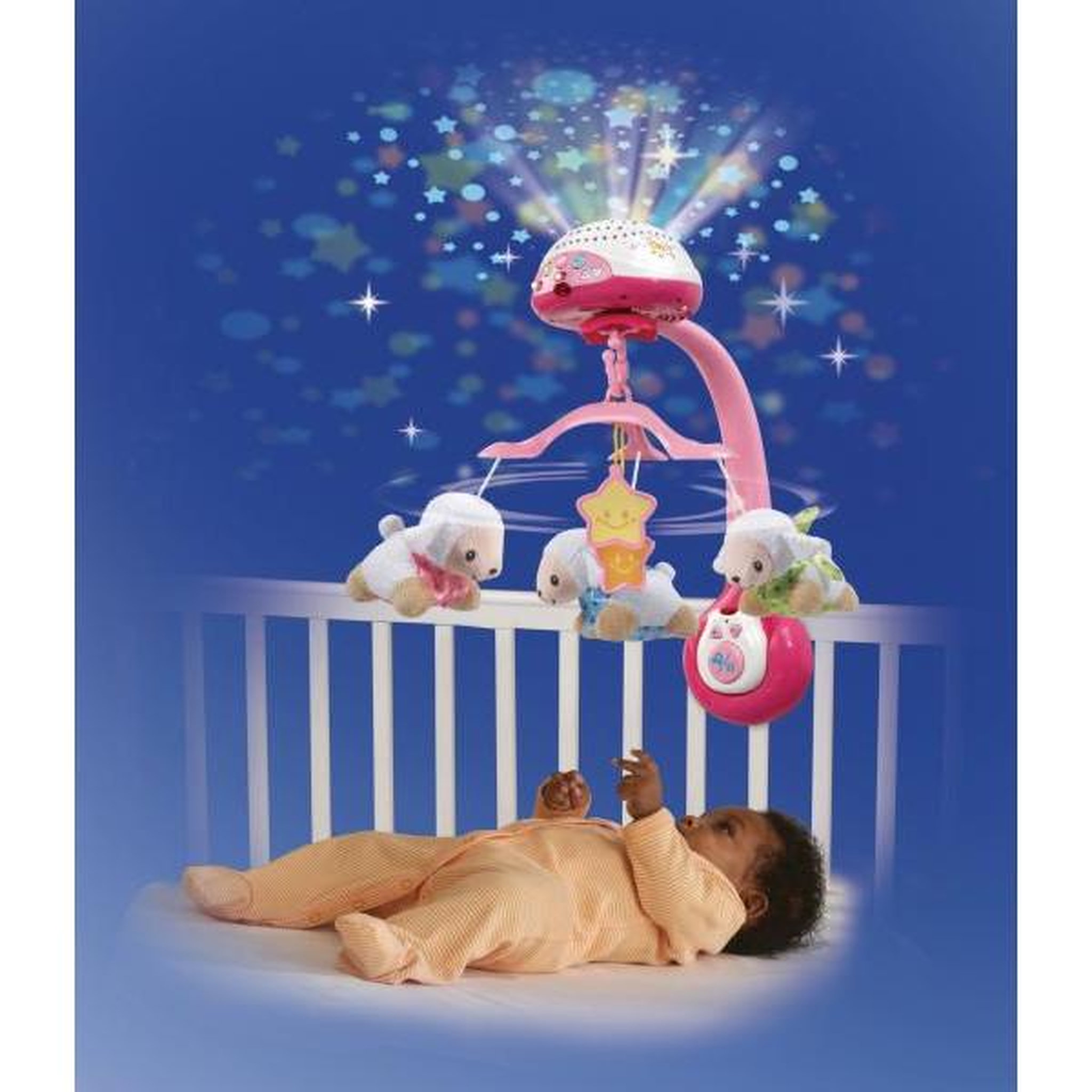 Voir la diapositive 3 : VTECH BABY VTECH - Vtech Baby - Mobile Lumi Mobile Compte-Moutons Rose