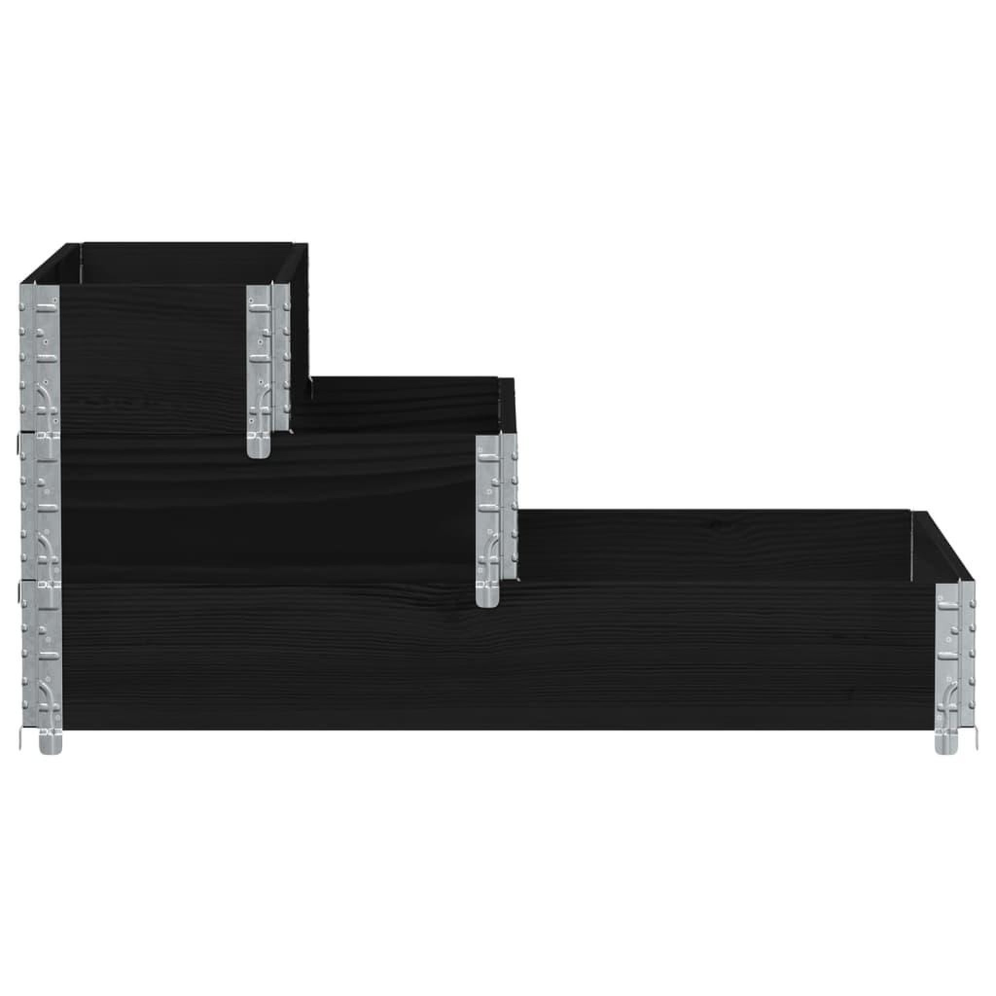 Voir la diapositive 3 : VIDAXL Lit sureleve a 3 niveaux noir 120x80 cm bois de pin massif