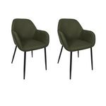 TOILINUX Lot de 2 fauteuils ATOME. Coloris disponibles : Vert, Noir, Jaune