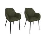 TOILINUX Lot de 2 fauteuils ATOME. Coloris disponibles : Jaune, Noir, Vert