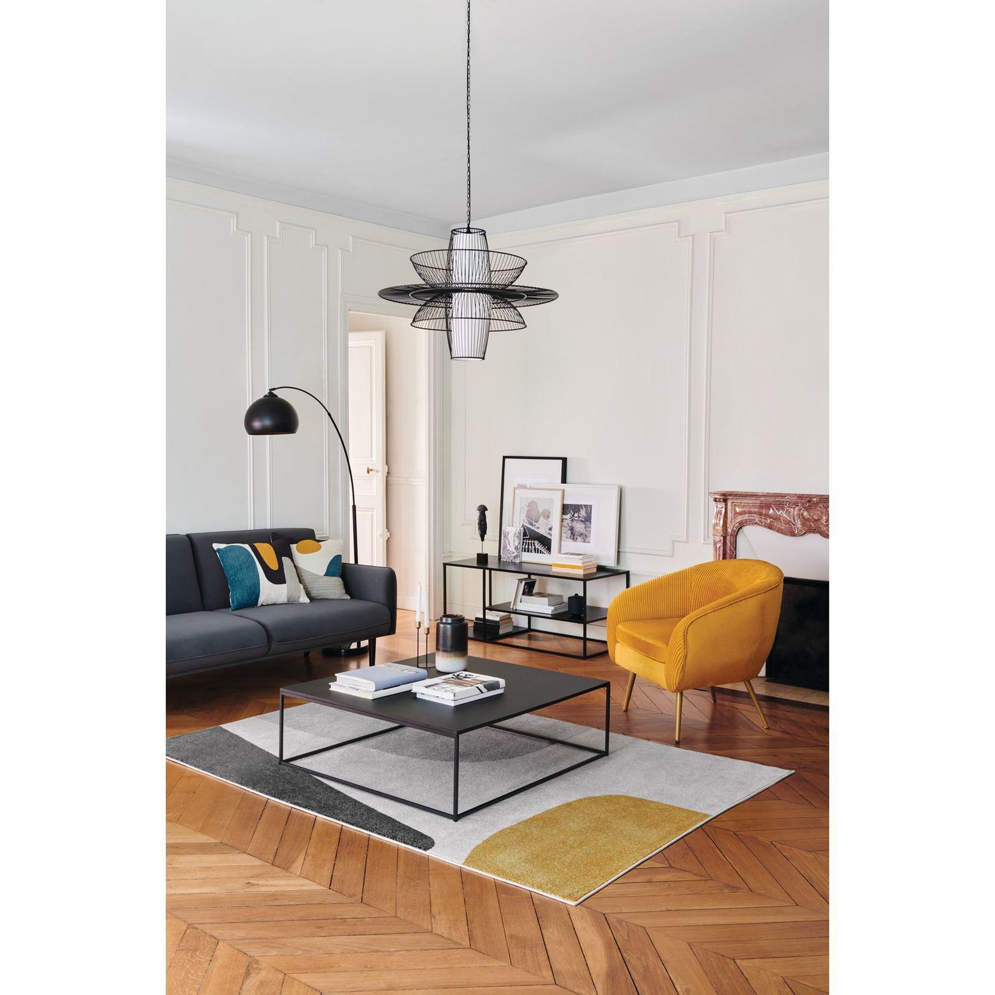 Voir la diapositive 5 : ATMOSPHERA Table basse en métal gota - noir