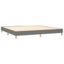 Voir la diapositive 5 : VIDAXL Sommier a lattes de lit avec matelas Gris fonce 200x200cm Tissu