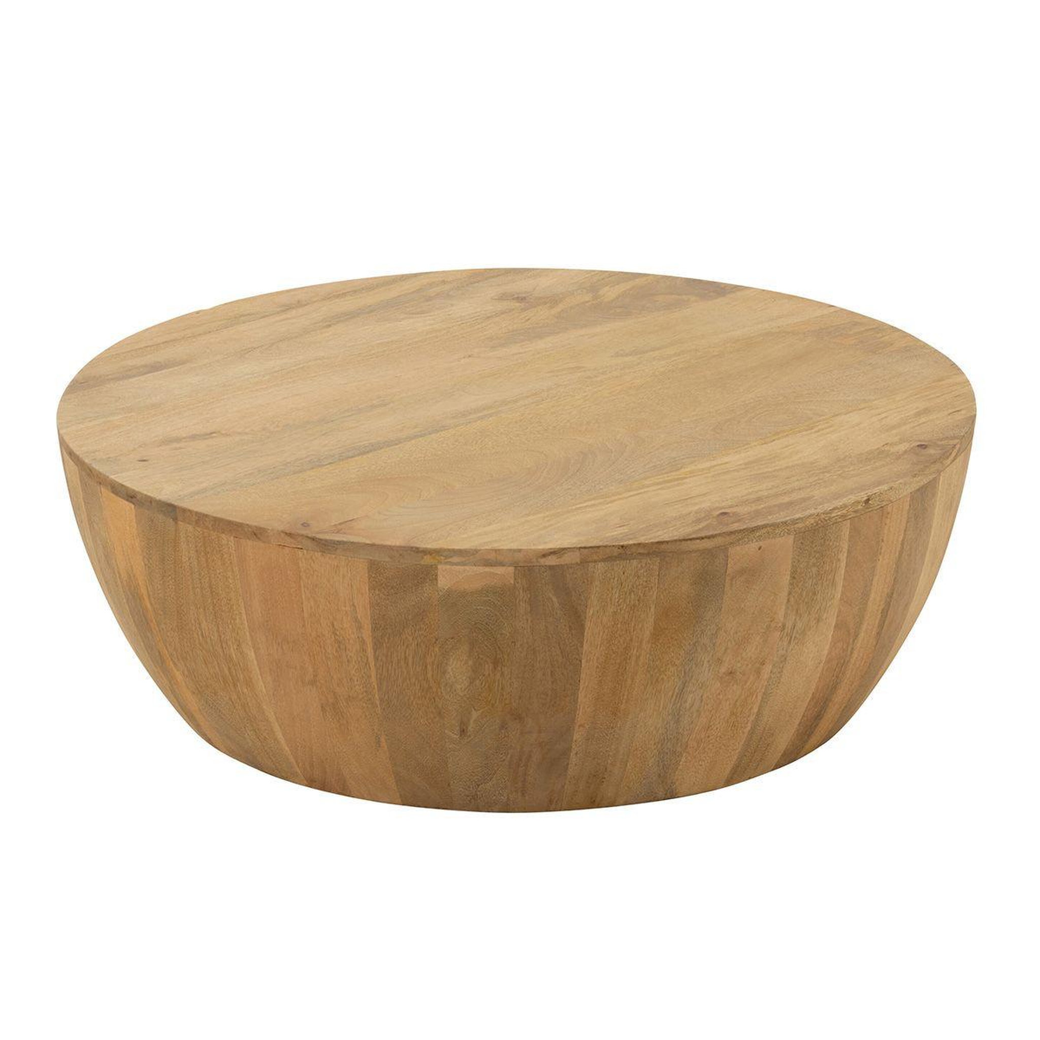 J-LINE Table basse en bois  camille  88cm naturel