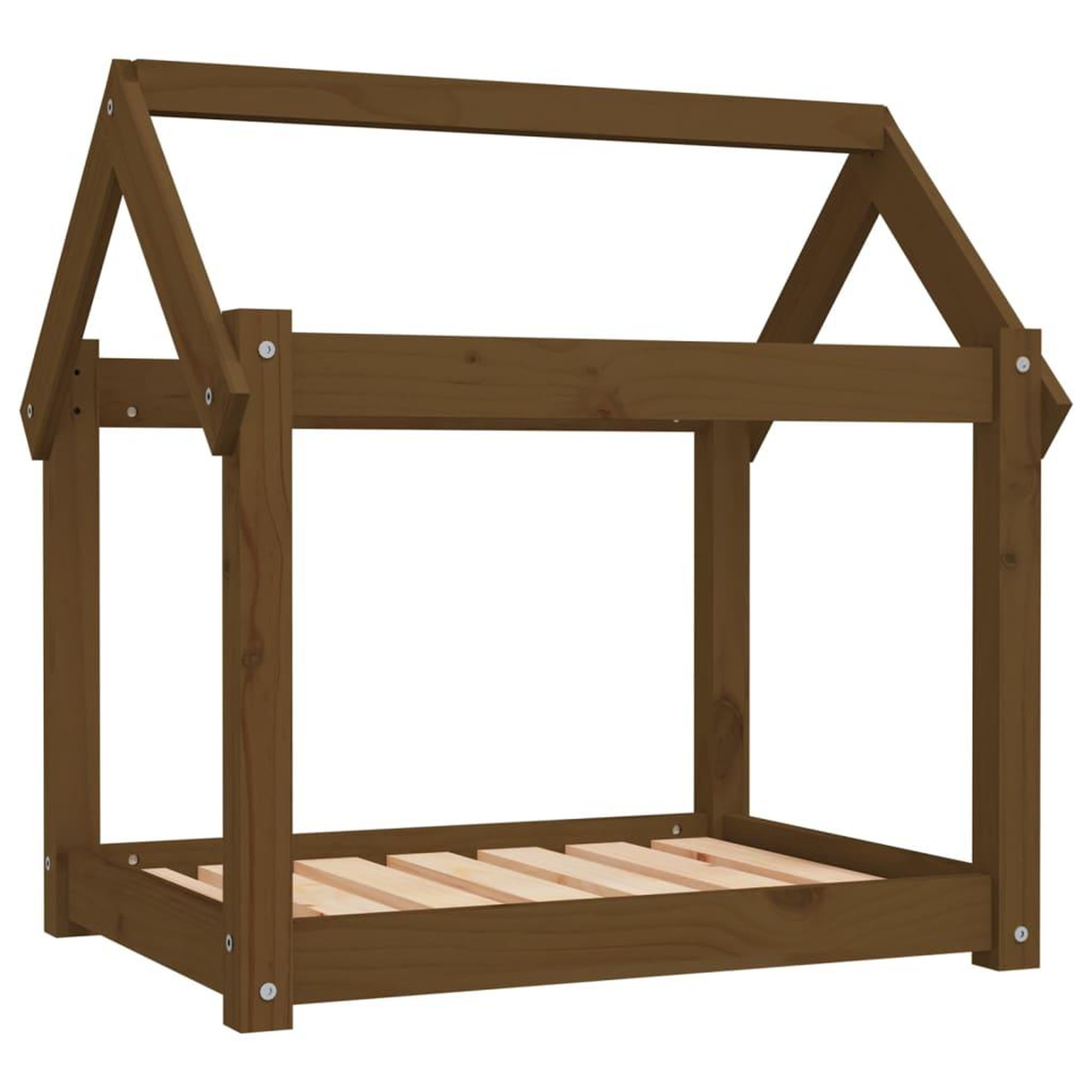 Voir la diapositive 2 : VIDAXL Lit pour chien Marron miel 71x55x70 cm Bois de pin solide