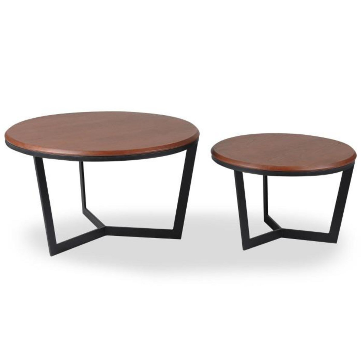 Paris Prix Lot de 2 Tables Basses   Chappey  80cm Marron