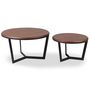 Voir la diapositive 3 : Paris Prix Lot de 2 Tables Basses   Chappey  80cm Marron