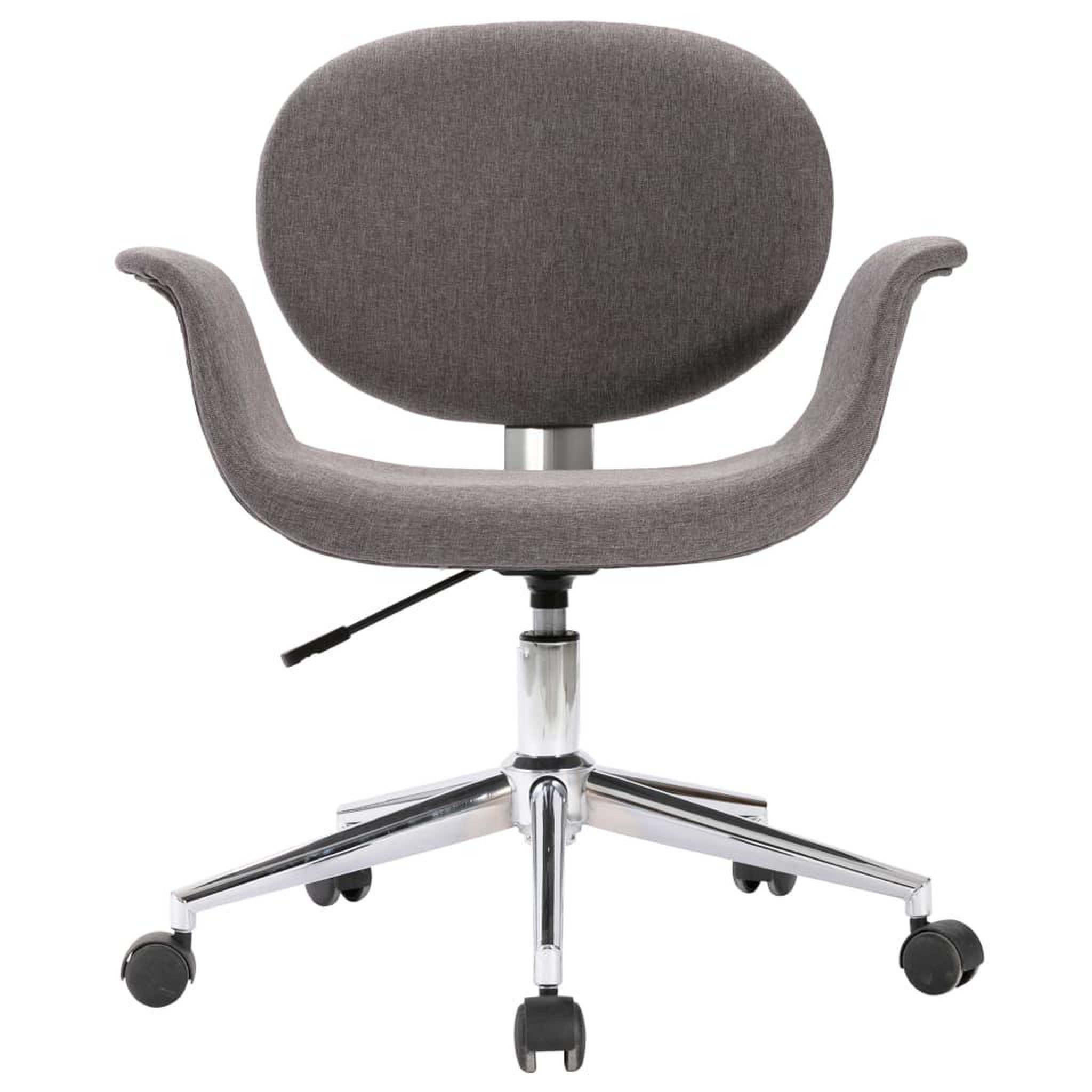 Voir la diapositive 3 : VIDAXL Chaise pivotante de bureau Gris Tissu