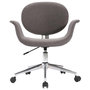 Voir la diapositive 3 : VIDAXL Chaise pivotante de bureau Gris Tissu