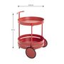 Voir la diapositive 4 : Paris Prix Desserte de Cuisine Ronde  Postres  62cm Rouge Corail