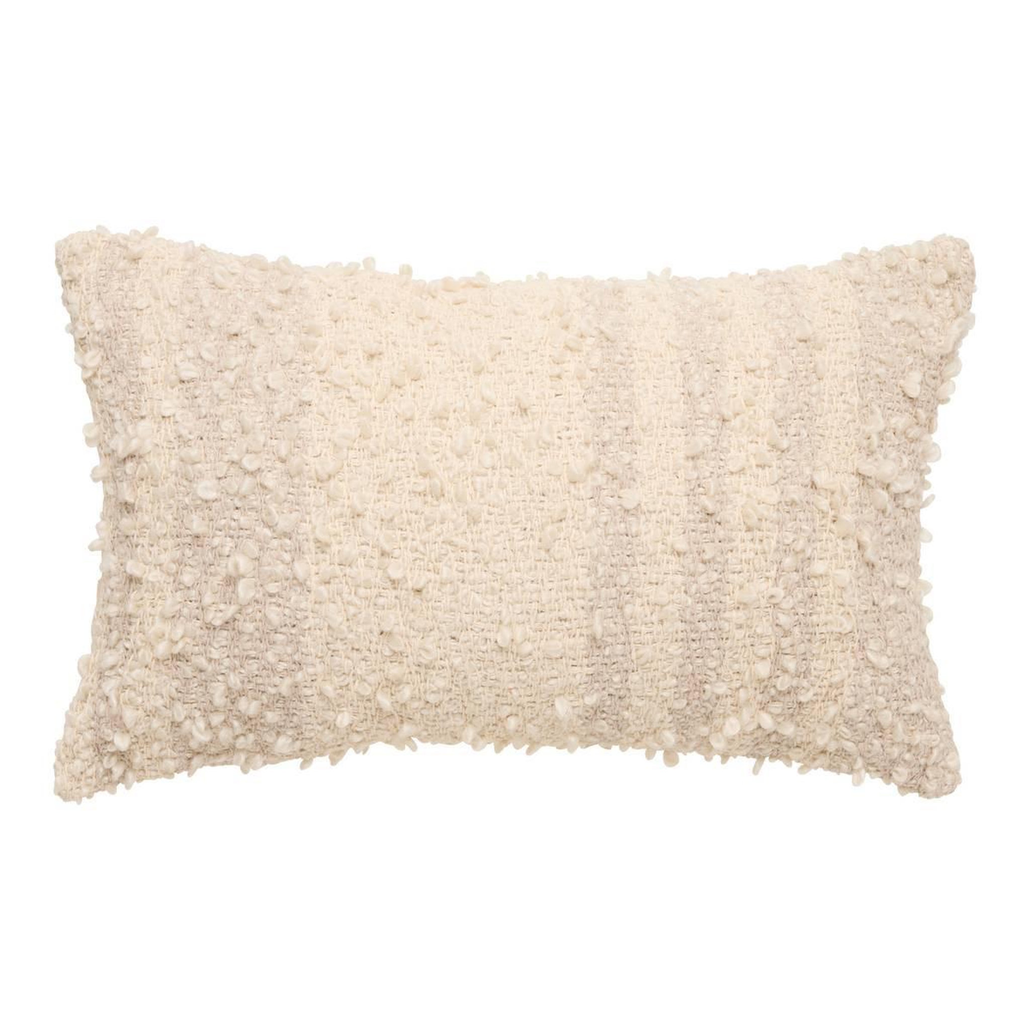 ATMOSPHERA Coussin déco bouclette  beryl  30x50cm beige lin