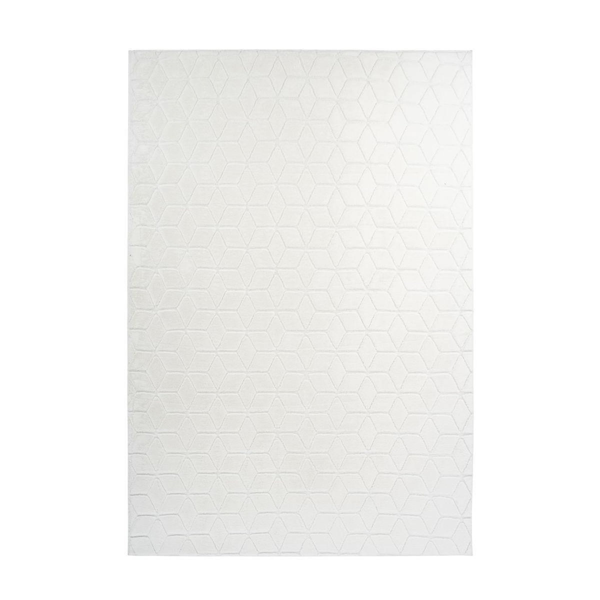 Paris Prix Tapis Shaggy Effet 3D  Vivica  Blanc