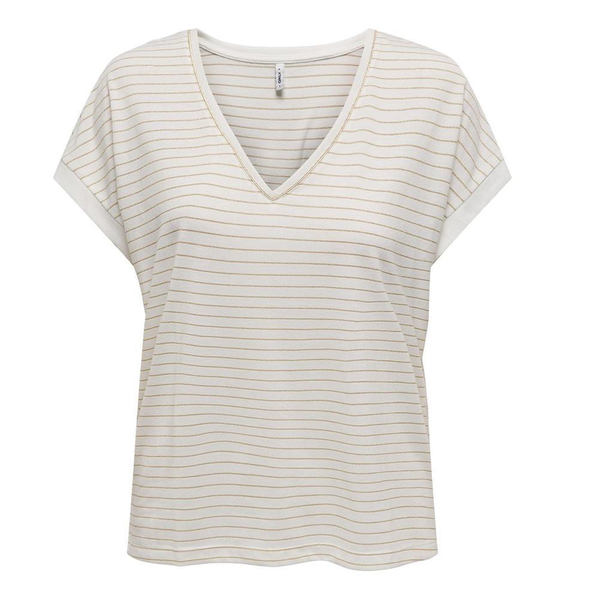Voir la diapositive 1 : Only T-Shirt Blanc/Doré Femme Only Karla
