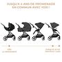 Voir la diapositive 4 : KINDERKRAFT Poussette 2 en 1 avec nacelle YOXI, roues anti-crevaison et accessoires