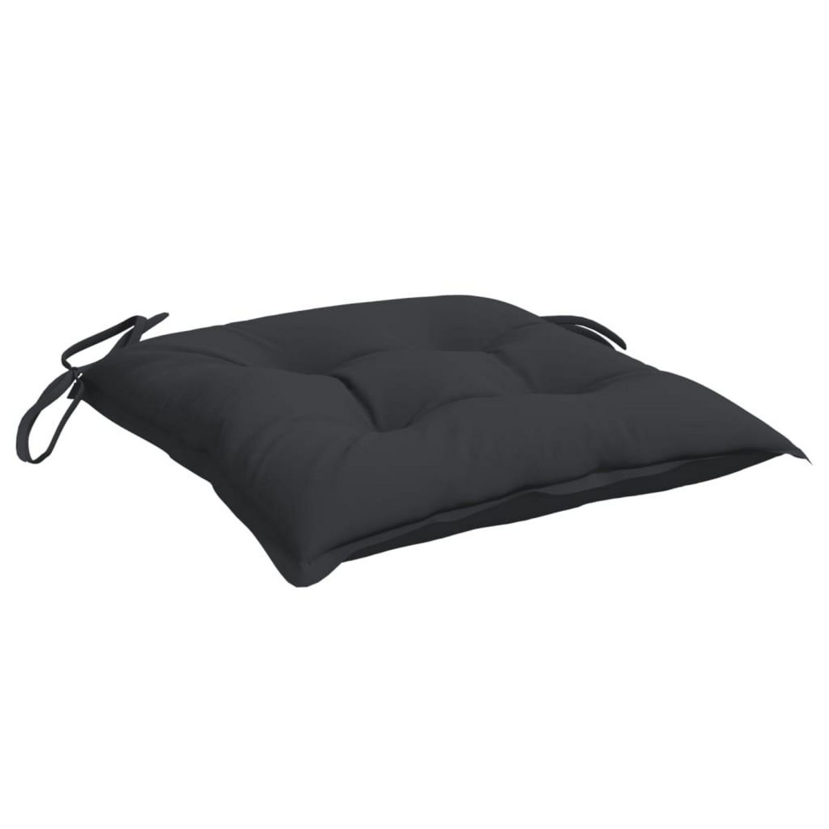 VIDAXL Coussins de chaise lot de 2 noir 40x40x7 cm tissu oxford