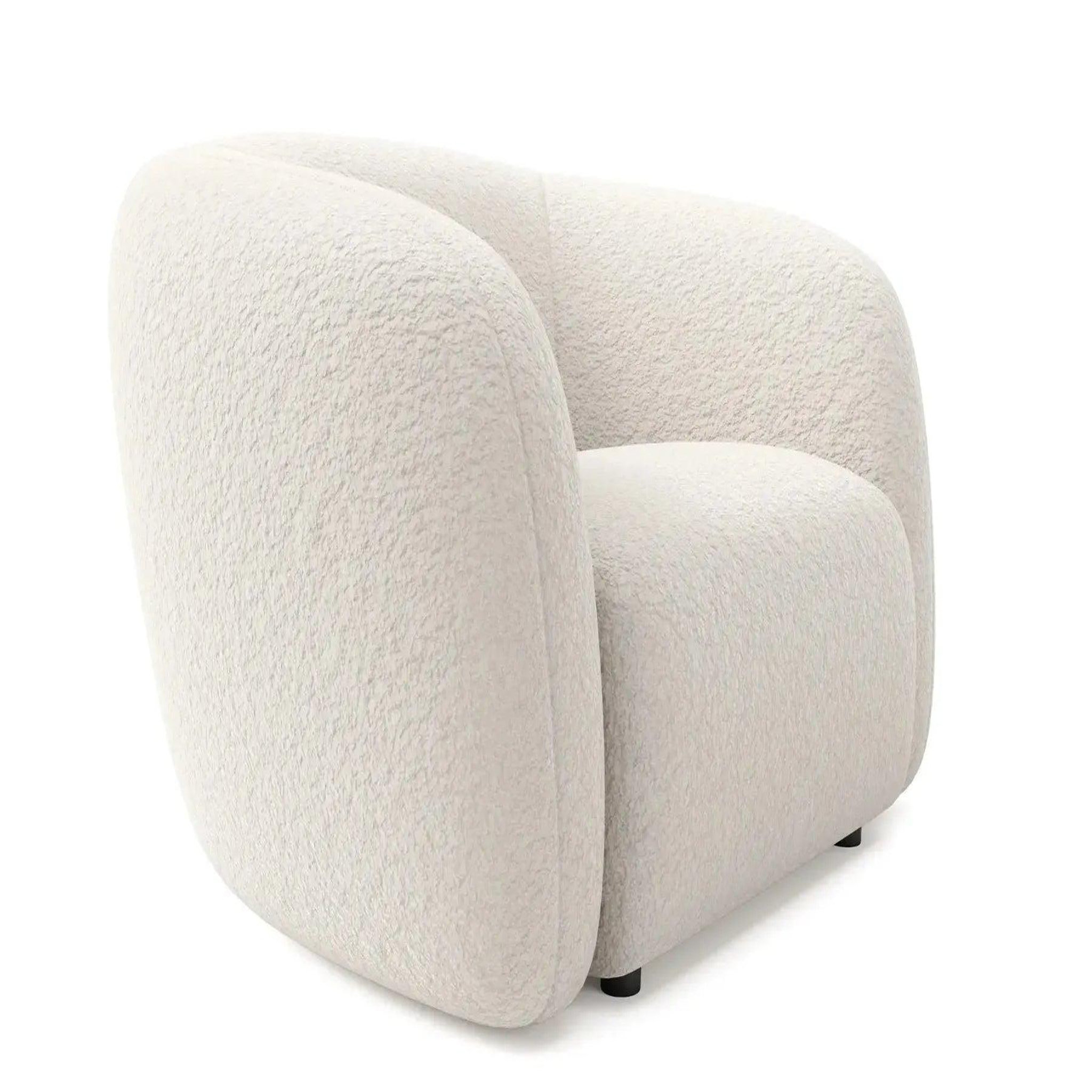 Voir la diapositive 2 : CASANOVA PARIS Bahia - fauteuil tissu bouclette