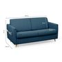 Voir la diapositive 5 : Canapé convertible  140 cm système couchage express 3 places en tissu TAMY