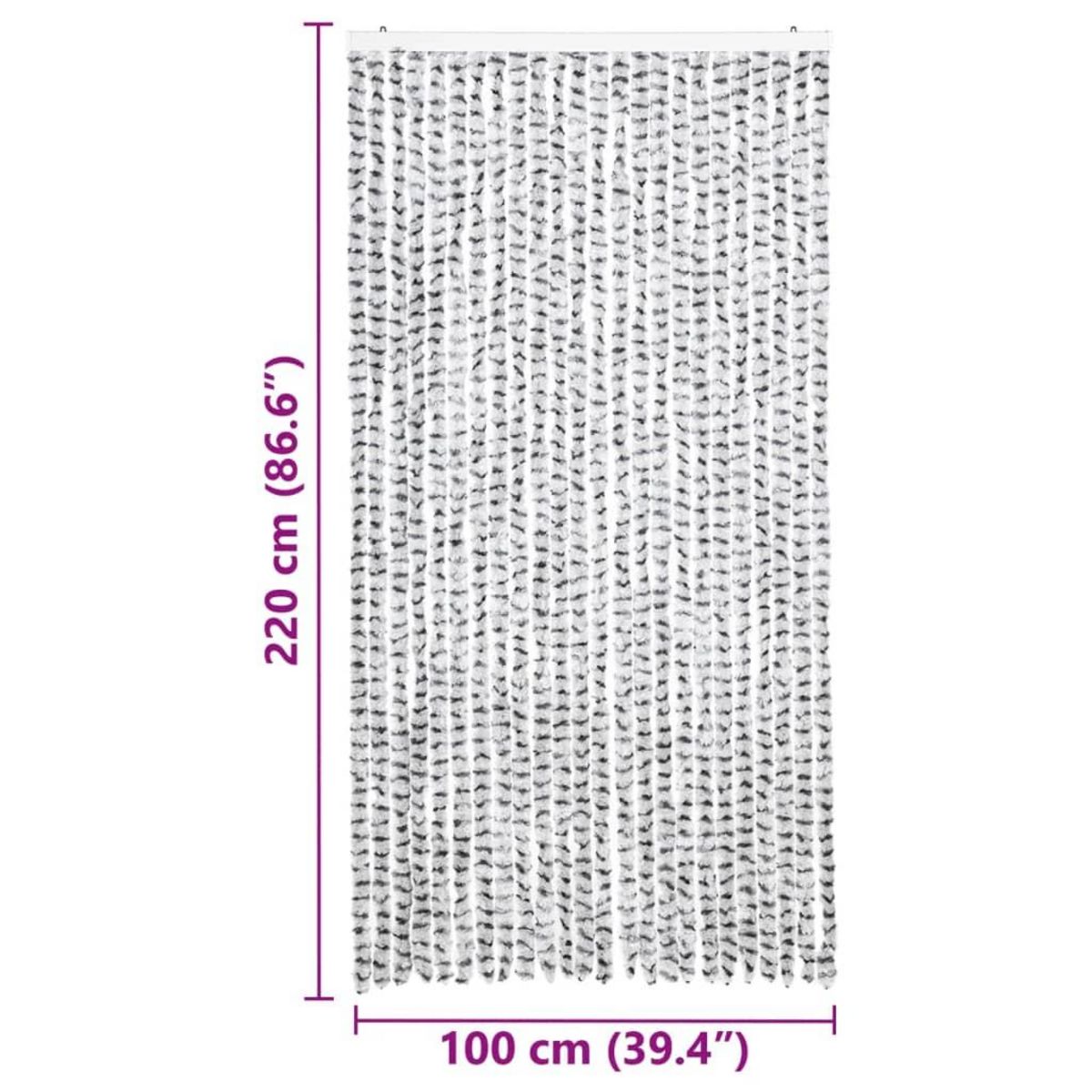 VIDAXL Moustiquaire Gris clair et gris fonce 100x220 cm Chenille