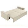 Voir la diapositive 4 : BEST MOBILIER Cezanne - canapé droit 3 places convertible avec coffre en velours côtelé