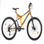 SPRINT Vélo - VTT 26'' Tout Suspendu - 18 Vitesses - Double Freins à Disques - Transmission Shimano - Jantes Aluminium
