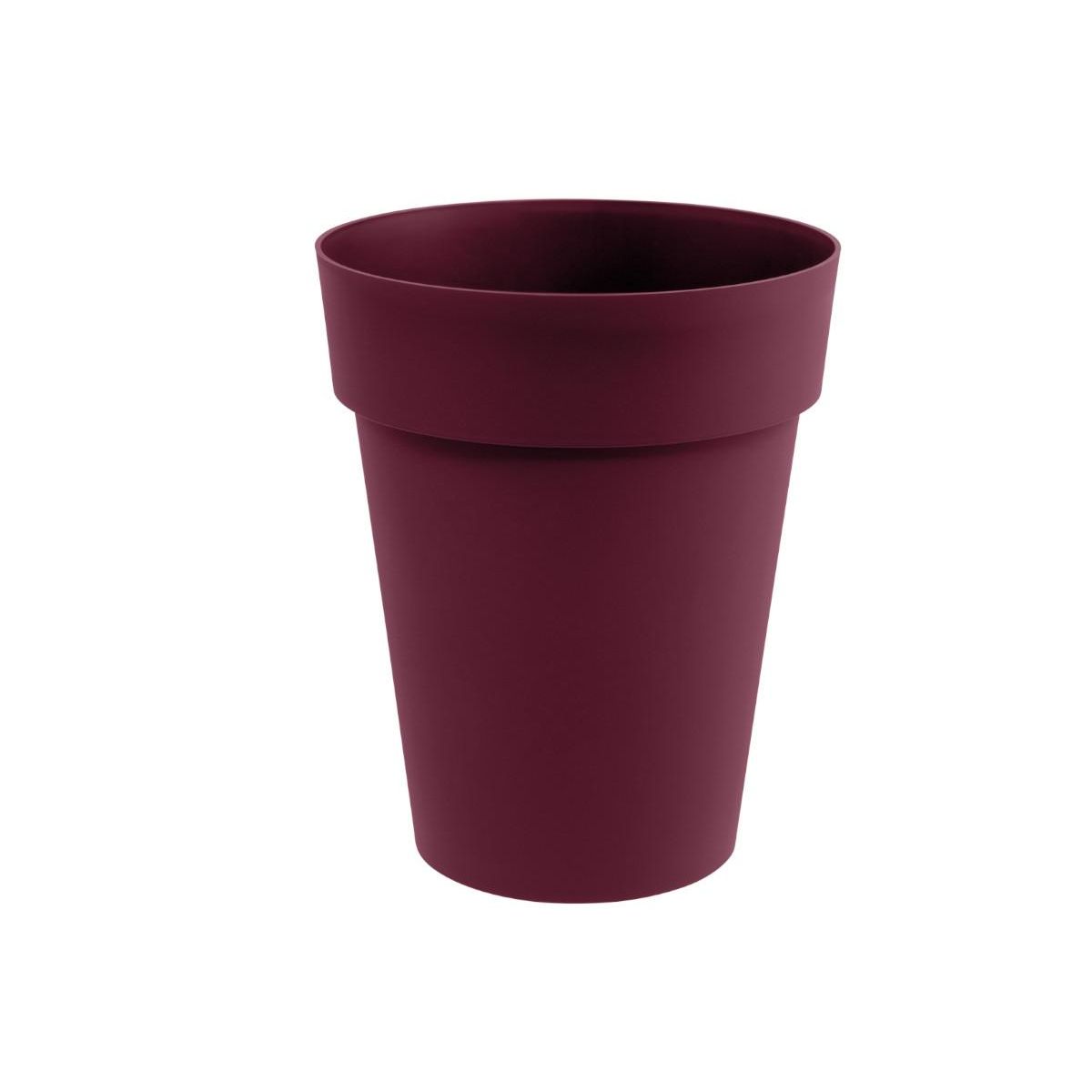 Eda Pot de fleurs en plastique Toscane Rouge bourgogne - Ø 44 cm - Eda