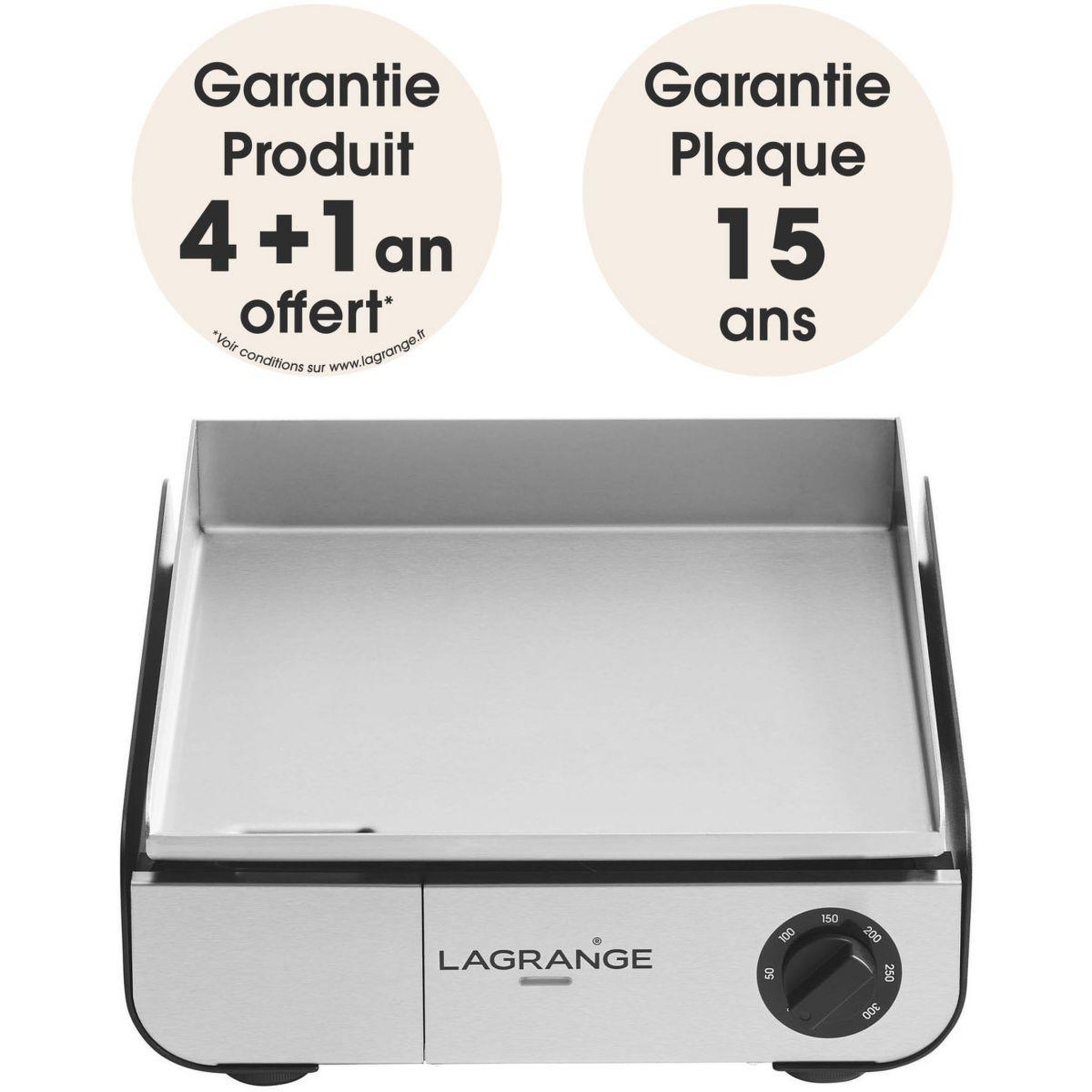 Voir la diapositive 2 : LAGRANGE Plancha électrique Pro 35S noir à poser, 40x35 cm + kit d'accessoires