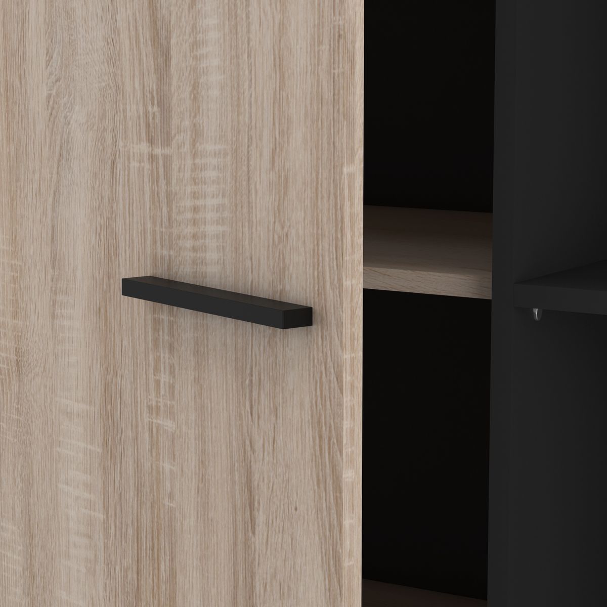 Buffet haut 1 porte 4 niches H153cm JAMES