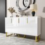 Voir la diapositive 5 : MERAX Buffet 4 porte(s) 0 tiroir(s) - 140 cm blanc mdf
