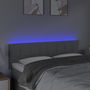 Voir la diapositive 3 : VIDAXL Tete de lit a LED Gris clair 144x5x78/88 cm Tissu
