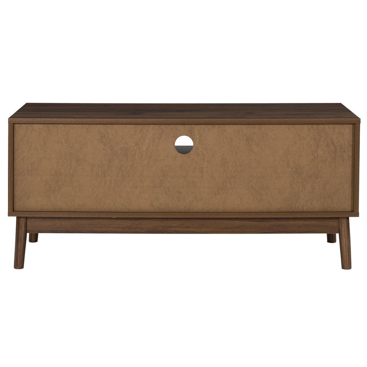 The Home Deco Factory Meuble TV 2 portes et 2 niches effet noyer TIFFANY - Marron