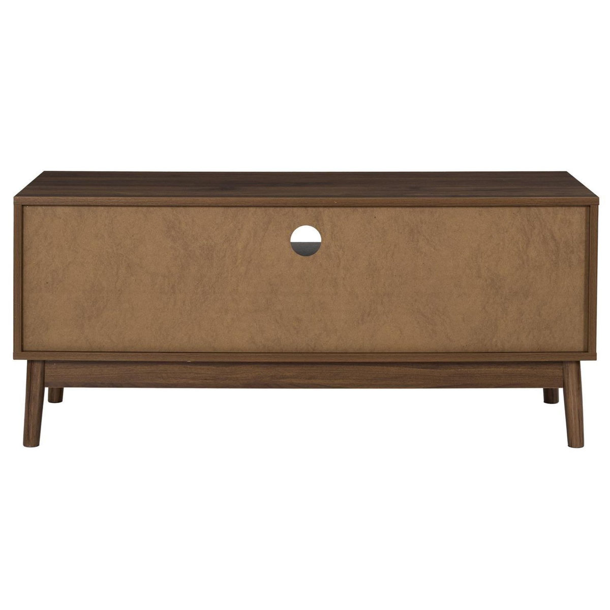 The Home Deco Factory Meuble TV 2 portes et 2 niches effet noyer TIFFANY - Marron