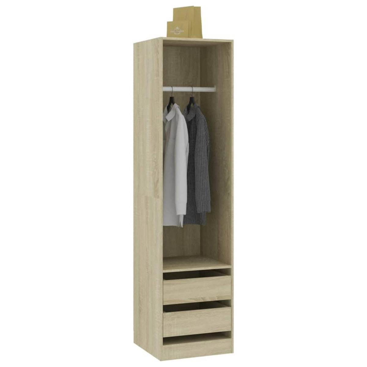 VIDAXL Garde-robe avec tiroirs Chene sonoma Bois d'ingenierie