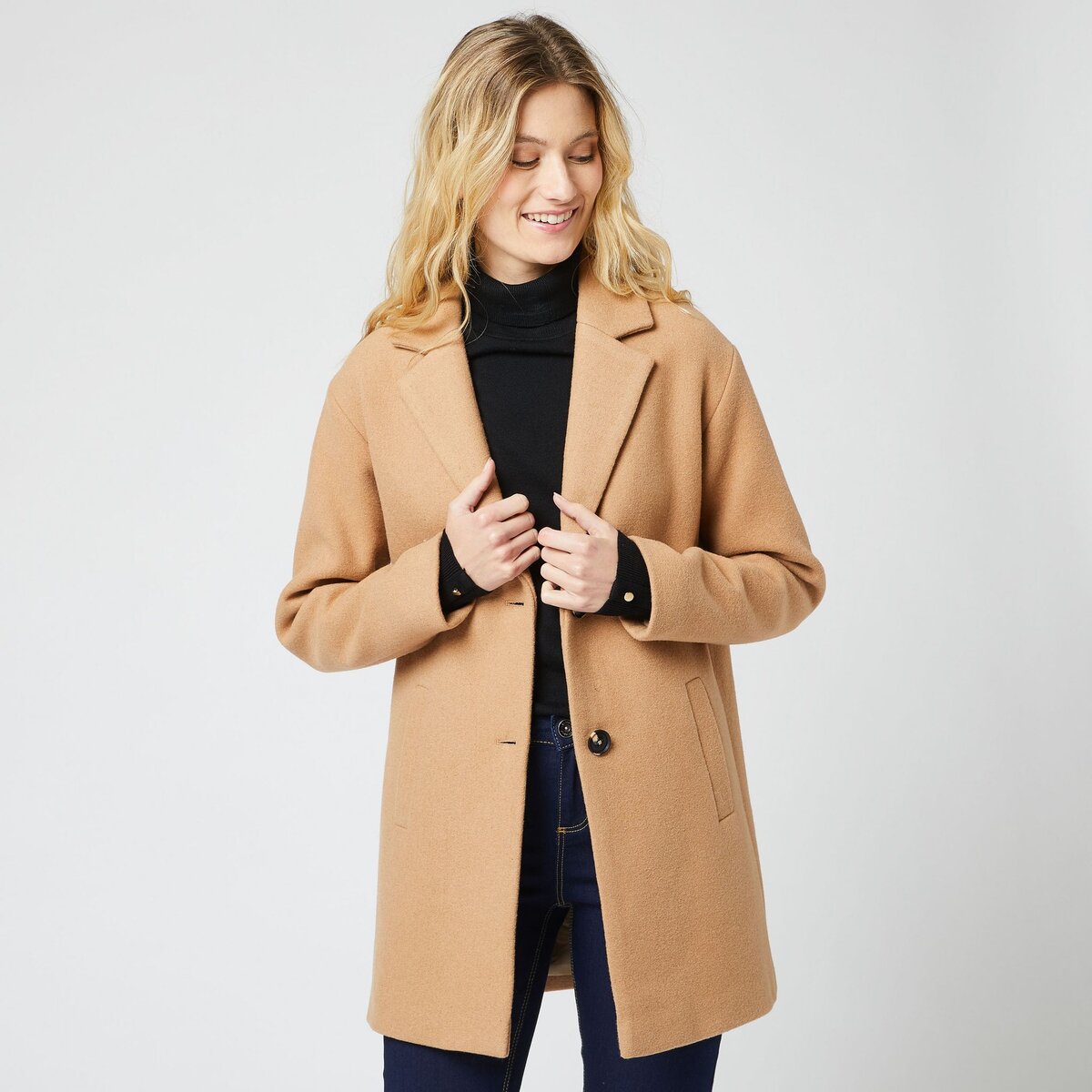 Manteau long beige discount femme