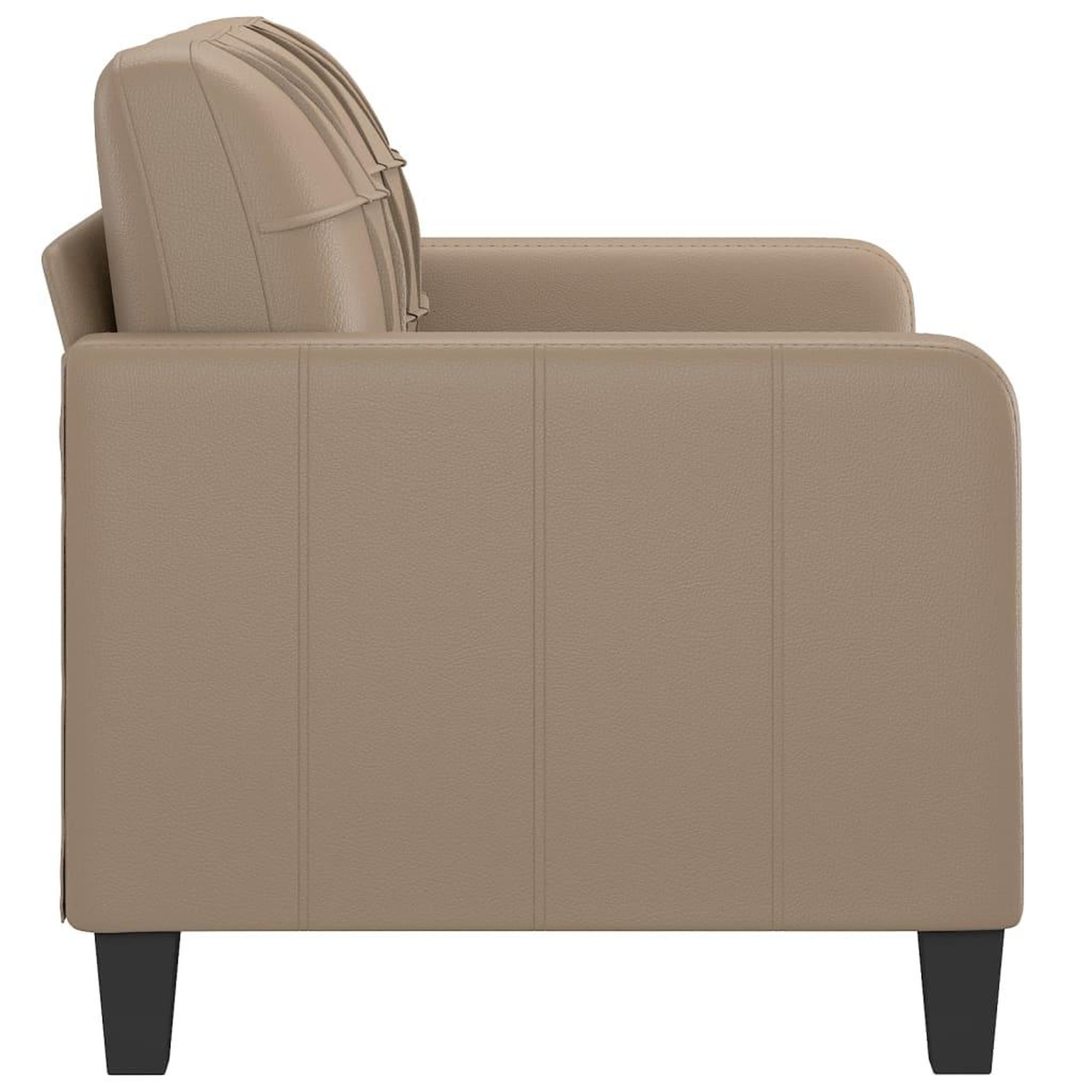 Voir la diapositive 4 : VIDAXL Canape a 2 places Cappuccino 120 cm Similicuir
