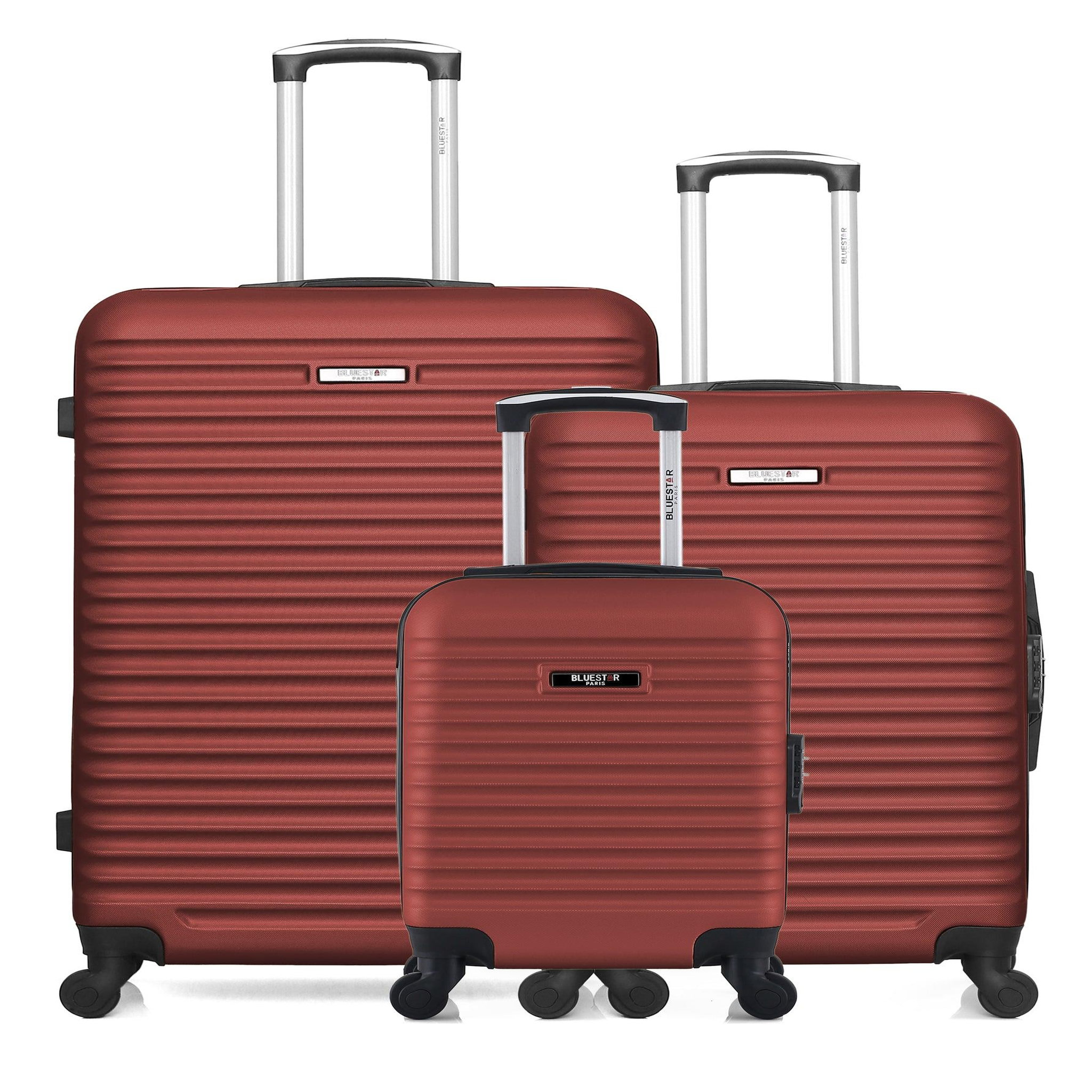 BLUESTAR Lot de 3 - valises grand format, weekend et cabine xxs brazilia