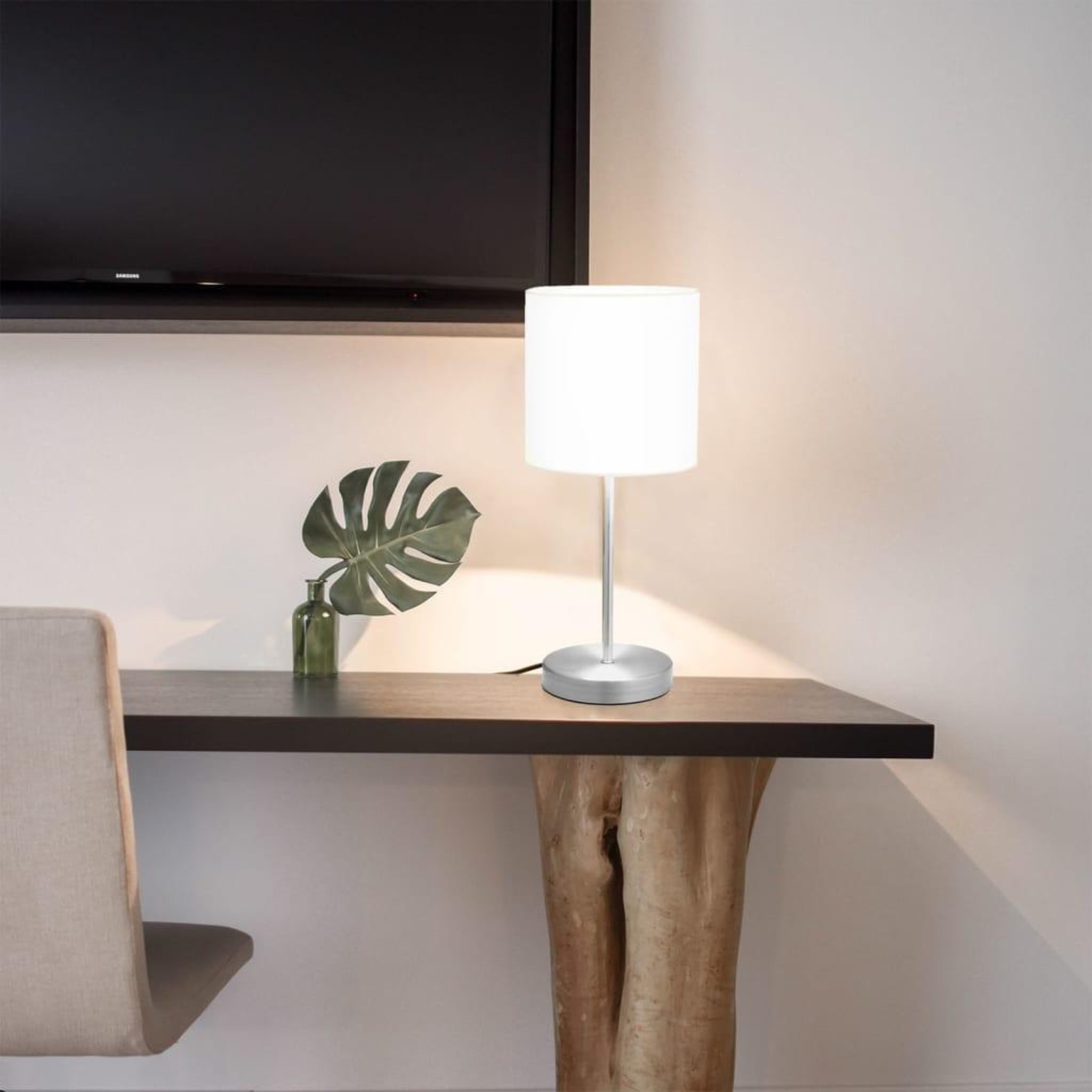 Voir la diapositive 1 : VIDAXL Lampes de table 2 pcs Bouton tactile Blanc E14