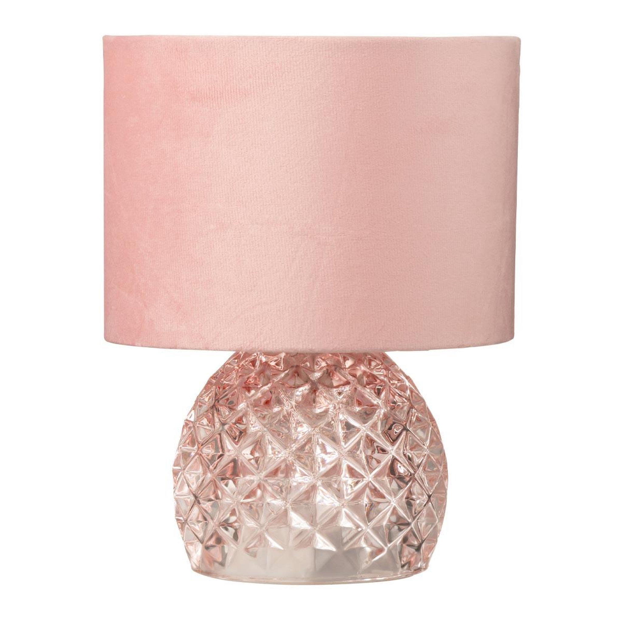 J-LINE Lampe à poser en verre  led  23cm rose clair