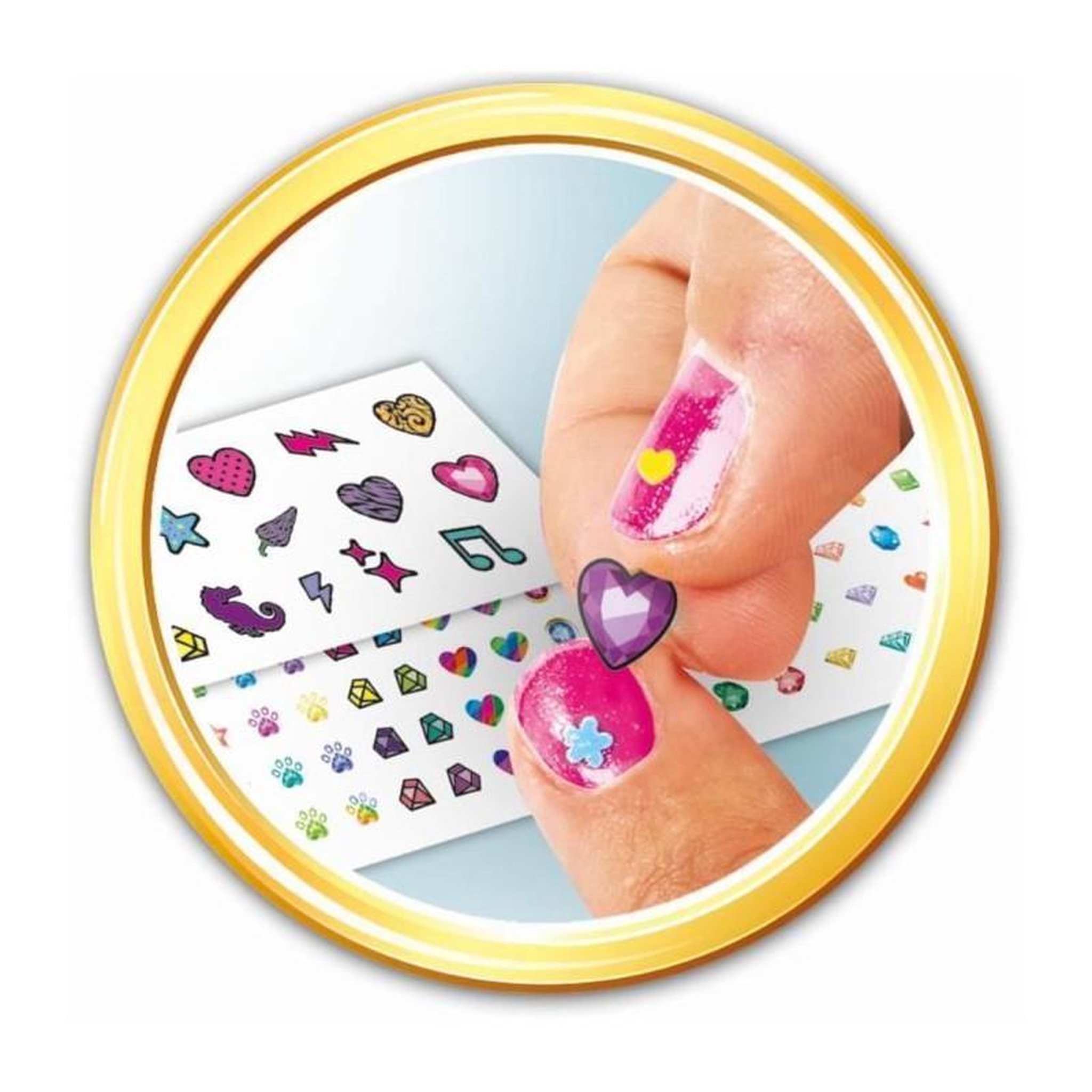 Voir la diapositive 3 : CLEMENTONI Clementoni - Nail art studio - Machine a paillettes + secheuse vernis - Vernis inclus