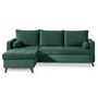Voir la diapositive 6 : BEST MOBILIER Polar - canapé d'angle réversible convertible - en velours au design scandinave - 4 places
