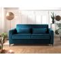 Voir la diapositive 2 : LISA DESIGN Owen - canapé 3 places convertible express couchage quotidien 140 cm matelas 12 cm en velours