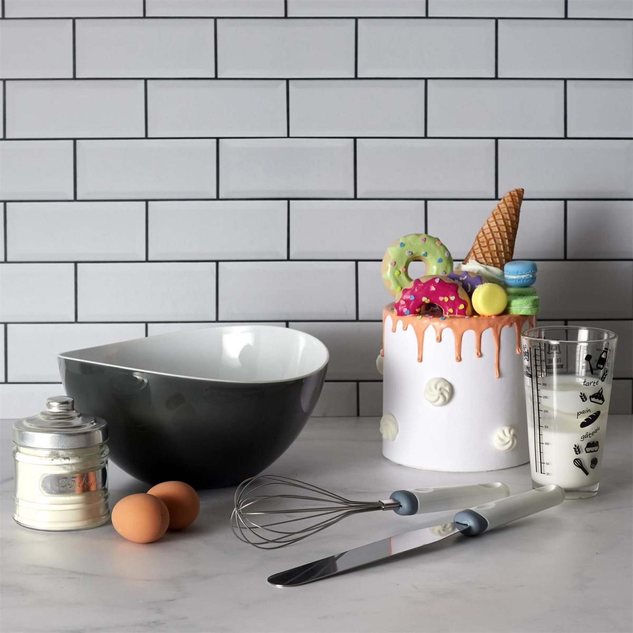 Voir la diapositive 5 : Lily Cook Spatule en inox  glaçage  38cm gris