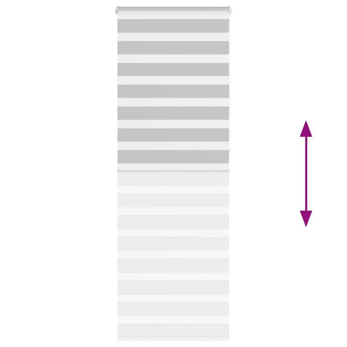 VIDAXL Store zebre gris clair largeur du tissu 75,9 cm polyester