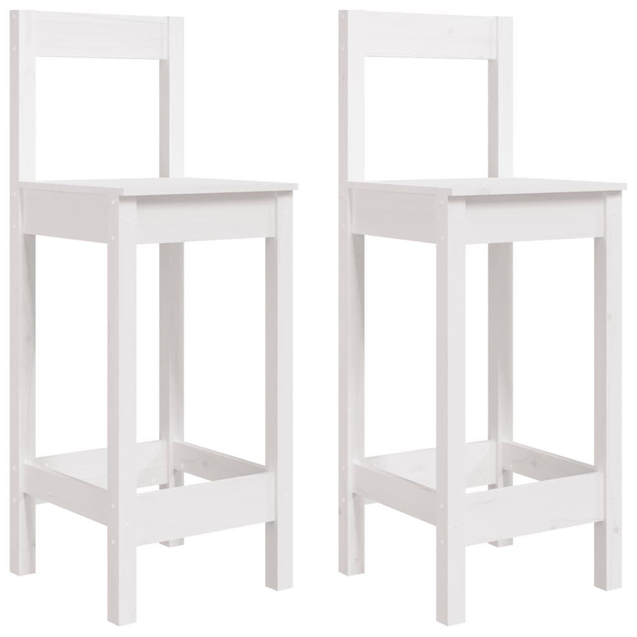Voir la diapositive 5 : VIDAXL Ensemble de bar de jardin 3 pcs blanc bois de pin massif