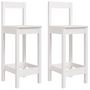 Voir la diapositive 5 : VIDAXL Ensemble de bar de jardin 3 pcs blanc bois de pin massif