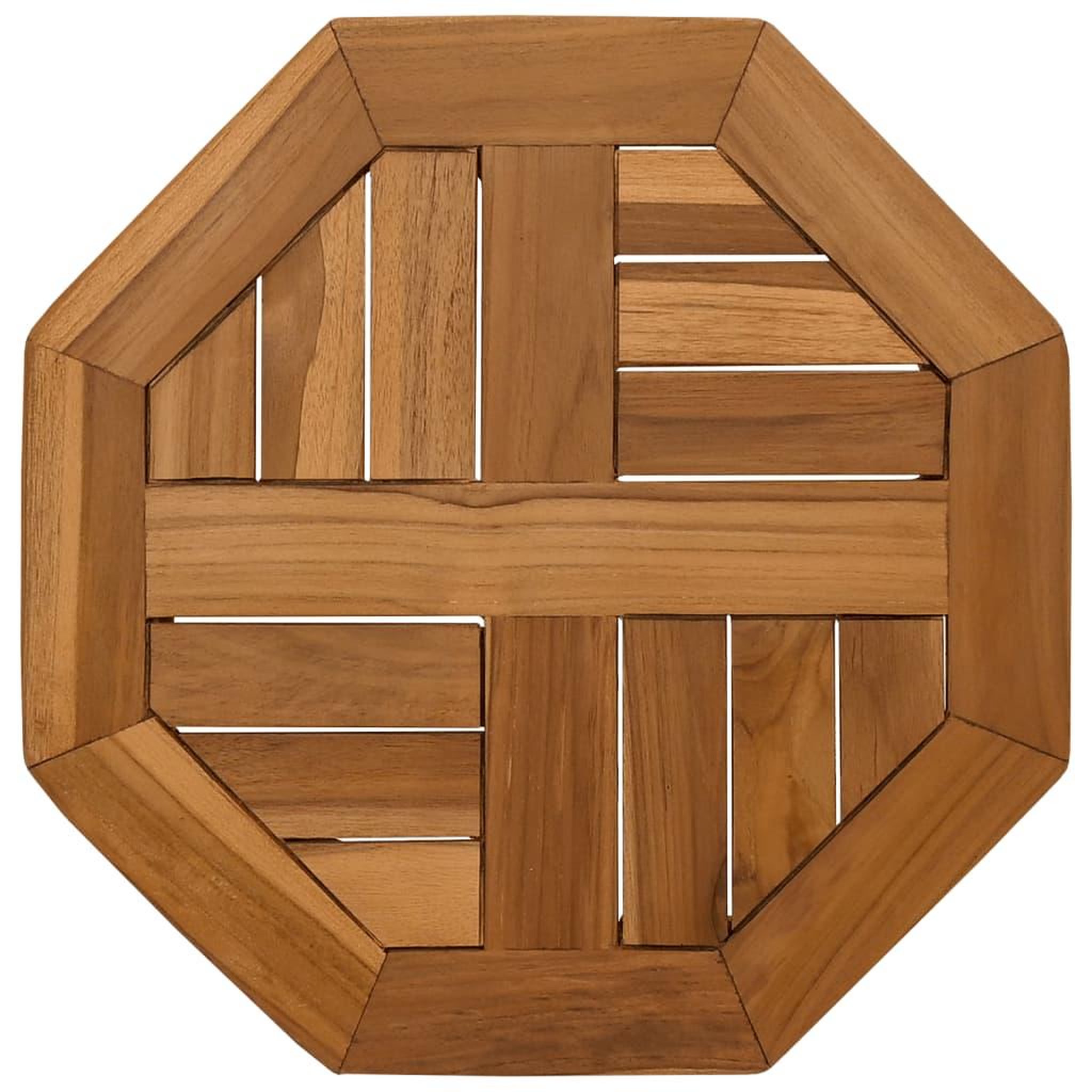 Voir la diapositive 2 : VIDAXL Dessus de table 40x40x2,5 cm octogonal bois de teck massif