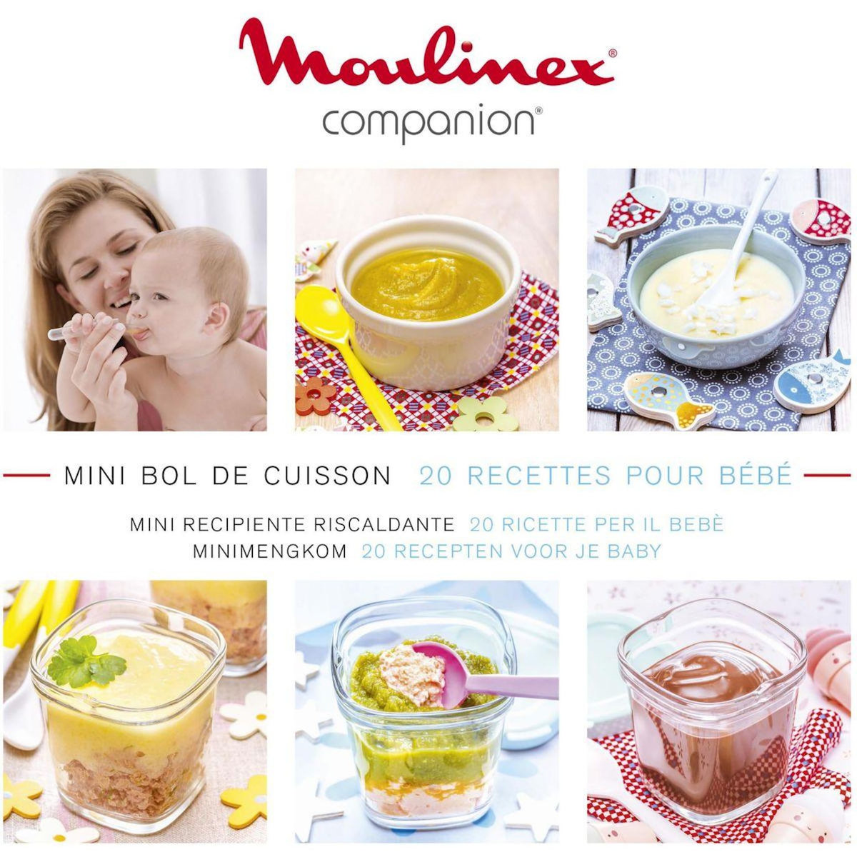 MOULINEX Mini cuve XF387E10 Mini-cuve COMPANION +4pots bébé