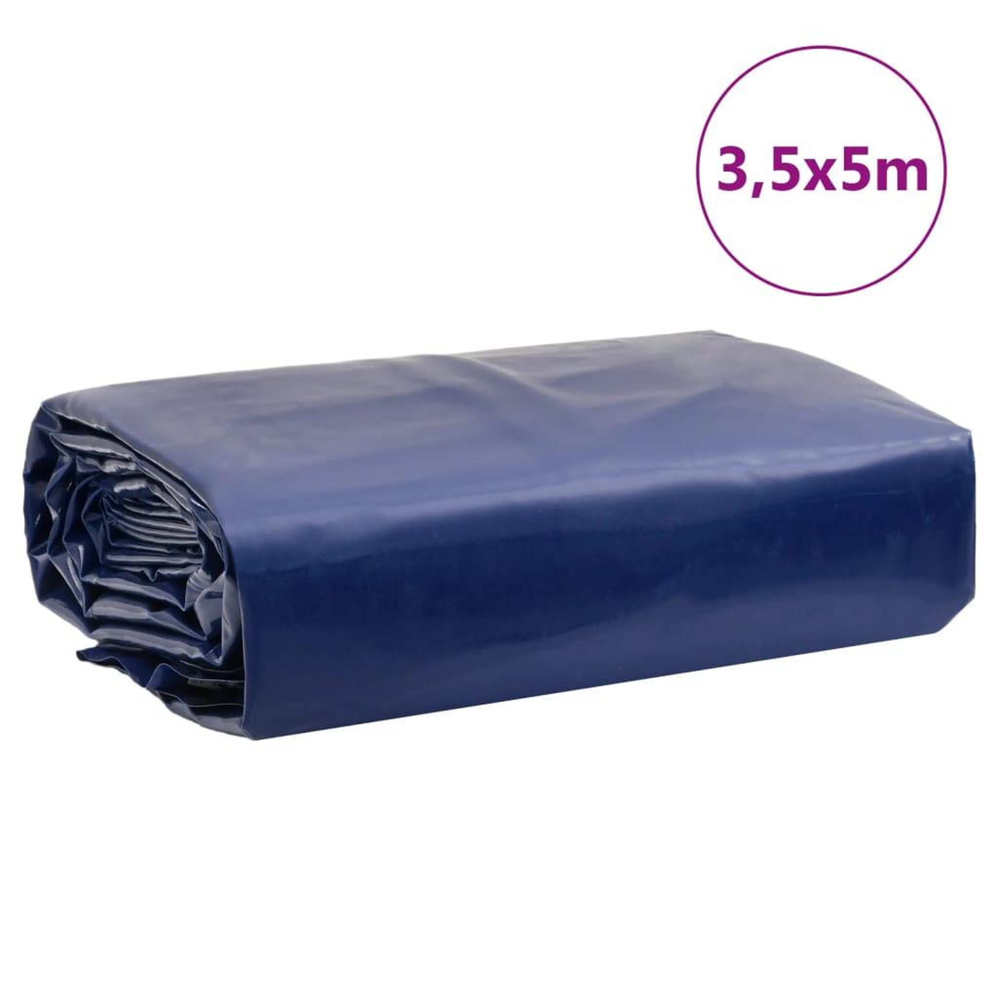 Voir la diapositive 6 : VIDAXL Bache bleu 3,5x5 m 650 g/m²