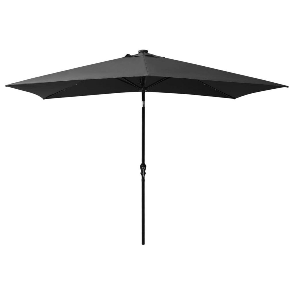 VIDAXL Parasol de jardin avec LED et mat en acier anthracite 2x3 m